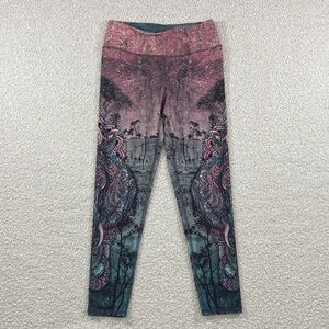 Evolution and Creation Multicolor Artistic Leggings